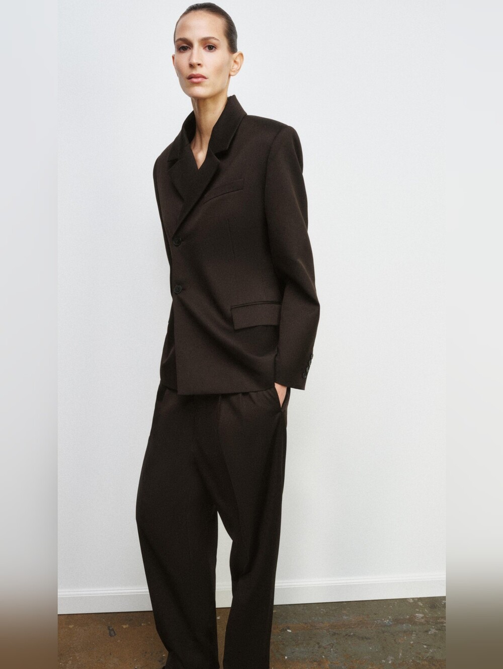 ZARA SET DOUBLE BREASTED TAILORED  Blazer/PANTS  SIZE  M
